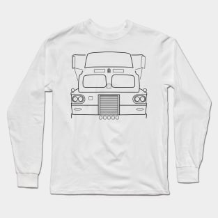 International Harvester Sightliner classic truck black outline graphic Long Sleeve T-Shirt